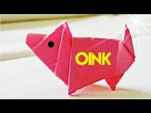 Cerdito de papel - Papiroflexia