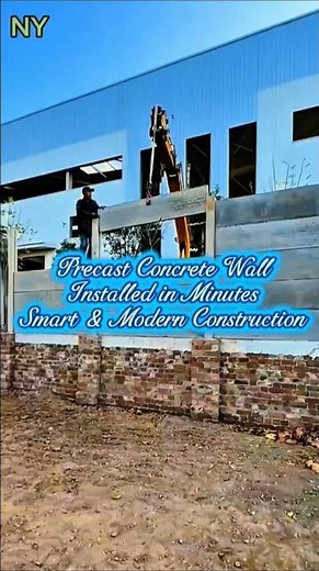 Precast Concrete Wall Installed in Minutes | Smart & Modern Construction.