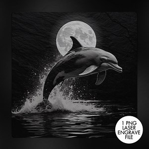 Dolphin Laser Engraving PNG, Slate Engraving PNG, Laser Burning, Laser Ready, Slate Coaster PNG, Laser Burn File, Lightburn - Etsy