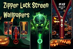 Zipper Lock Screen Wallpaper