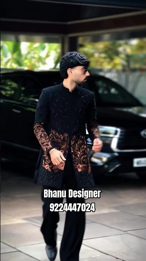 Indowestern dresses for men for Reception, Sangeet, Engagement | Trending Outfits by Bhanu Designer