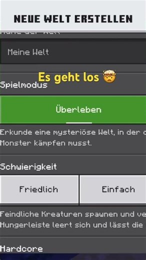 Minecraft Hardcore... AUF DEM HANDY 😳 #gamingshorts