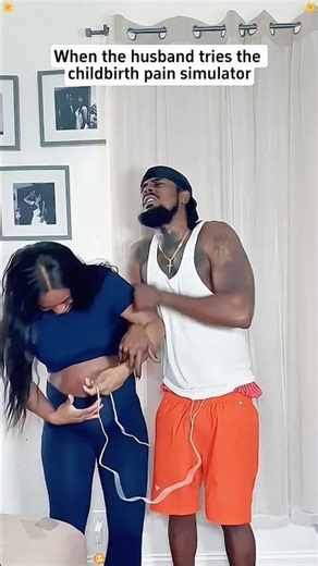 When the husband tries a childbirth pain simulator#funny #fyp #usa #comedy #interesting