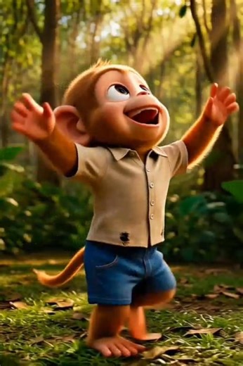 Cute Monkey Dance Video 🐒 | Funny Dancing Monkey | AI Monkey Dance Animation 4K