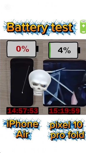 iPhone Air 🆚 pixel 10pro fold Battery test 🔋