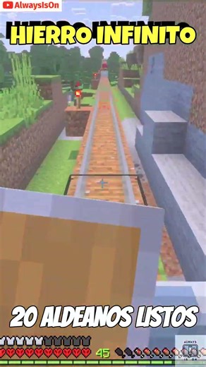 ¡HIERRO INFINITO con 20 Aldeanos! ⚒️💎 #Minecraft #Shorts #MinecraftTecnico