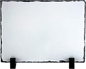 Conde SubliSLATE Sublimation Slate Blank, Rectangle. Includes Black Display Feet for Photo Quality Sublimation Printing (1 Gloss, Medium)