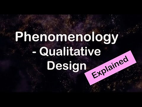 Phenomenology - Qualitative Study Design
