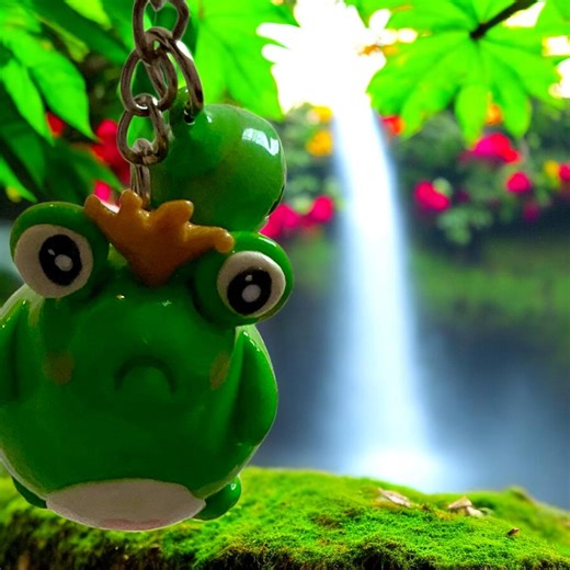 Moss/ Handmade Clay Keychain - Etsy