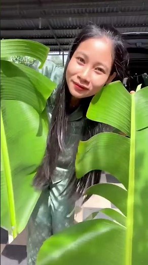 P1 HOW TO MAKE RICE PAPER WITH BANANA LEAVES, SUPER HOT ON TIKTOK⚡️⚡️🙄 #shorts