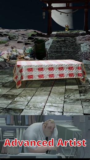Blender Noob vs Pro: Creating a table cloth with sims #blender #blendertutorial #blendercommunity