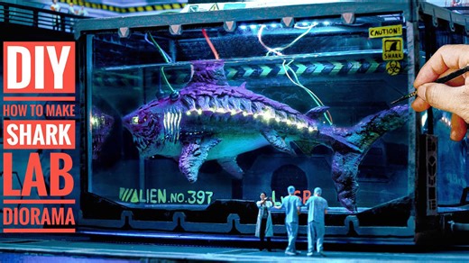 Epic monster dioramas: Zombie shark megalodon & Resident Evil crocodile – full build tutorial!