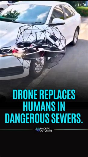Made To Automate on Instagram: "This inspection drone represents a major shift in how high risk infrastructure work is handled. By entering drainage systems and sewer tunnels, it removes humans from environments filled with hazards, toxic gases, and unpredictable structural conditions that have long put lives at risk. Replacing manual inspections with machines is not about reducing effort, but reducing danger. These drones deliver real time data, precision visuals, and consistent performance whi