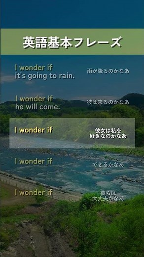 【英語基本フレーズ No.003】I wonder if ～. (～かなあ）