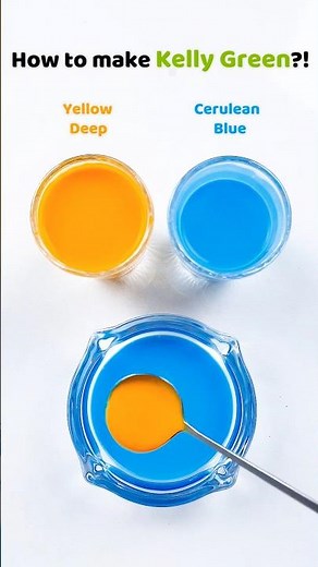 How to make Kelly Green?! #colormixing #satisfying #asmr #watercolor