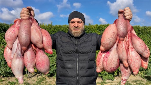 A Whole Bunch of Lamb Testicles Cooked for Dinner