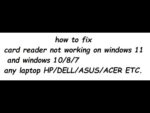 how to fix card reader not working on window 10 2018