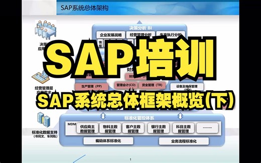 零基础学习SAP系统 SAP系统总体框架概览(下)