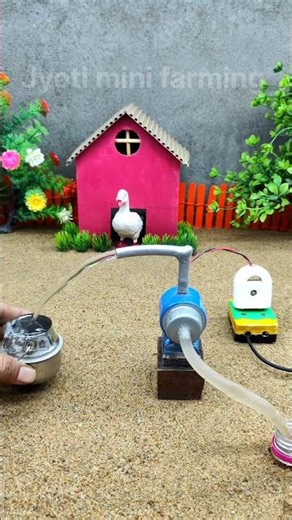 mini motor water pump project ! mini tractor project video # 657