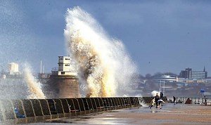 In Pictures: Stormy seas as forecasters issue weather warning