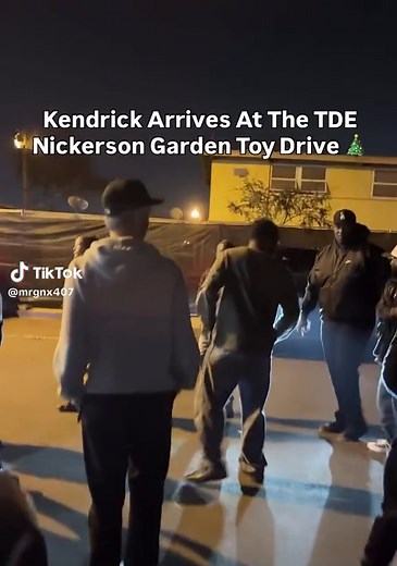 Kendrick Lamar Arrives At The 2025 TDE Christmas Concert #fyp #kendricklamar #hiphop #tde