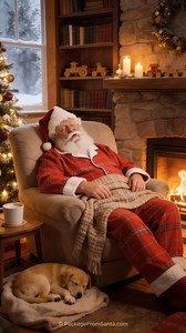 😴🎅 After a long Christmas Eve and millions of smiles delivered… Santa is finally getting some very well-deserved rest. Boots off. Chair reclined. Gentle snores filling the room. 💕 It’s a quiet reminder that even the busiest hearts need a moment to breathe. Thank you, Santa… sweet dreams. ✨ Share the Joy! www.PackageFromSanta.com #PackageFromSanta #LettersFromSanta #SantaResting #NorthPoleMagic #ChristmasAfterglow | Package From Santa