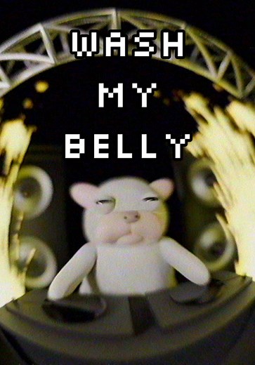 Pibble Getting His Belly Washed: 3D Animation Fun