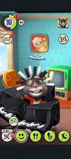 2013 My talking tom fall Down Piano