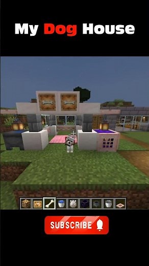 Easy Dog house Tutorial #minecraft #minecraftshorts