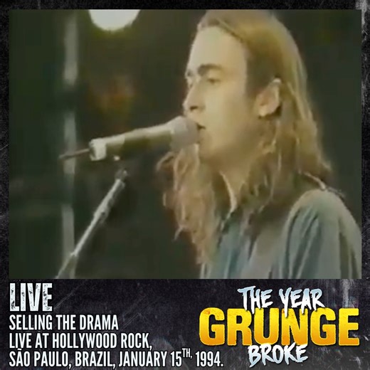 LIVE - Selling The Drama - ON THIS DAY, January 15th, 1994, Live at the Hollywood Rock Festival, São Paulo, Brazil. | The YEAR Grunge BROKE