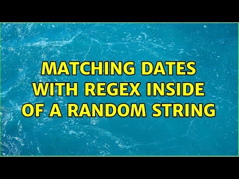 Matching dates with Regex inside of a random string