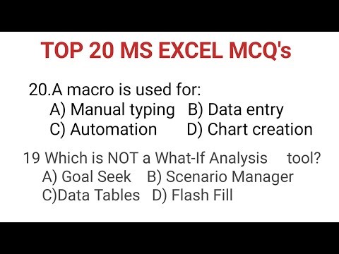 "Top 20 MS Excel Interview Questions & Answers | Excel Job Preparation 2025"