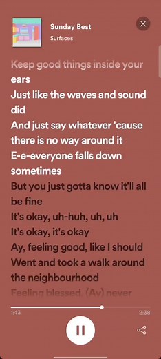 Sunday Best - Surfaces Full Lyrics