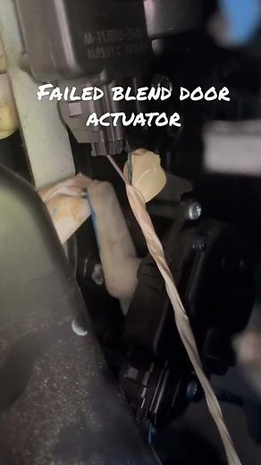 Failed blend door actuator. The plastic gear fails creating this fun noise. Crazy huh?