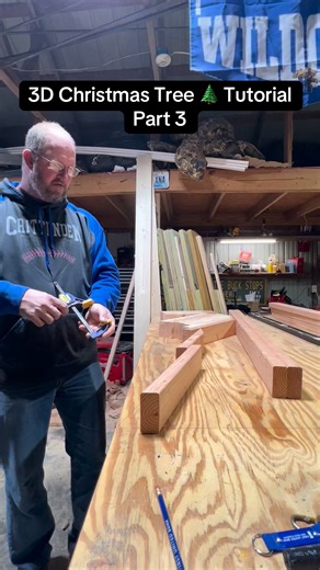 Daniel on Instagram: "🎄 3-D Christmas Tree Tutorial – Part 3 In Part 3 of the 3-D Christmas Tree tutorial, we finally start bringing this thing to life. In this video, I show: • How to assemble the branches now that all the angles are cut • How to cut and trim the bottom of each branch so it attaches cleanly to the base • Tips for keeping everything square, centered, and consistent This is where it stops looking like a pile of 2×4s and starts looking like a Christmas tree 🎄 👉 If you’d like th