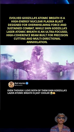Evolved Godzilla vs Shin Godzilla Atomic Breath Comparison | #shorts