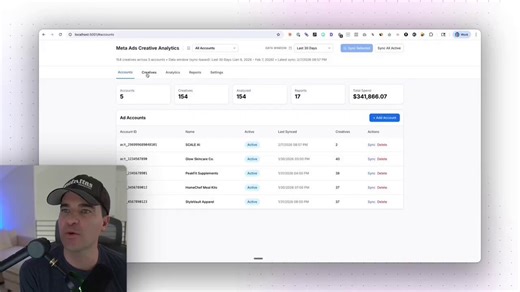 I just vibe coded a Meta Ads creative analytics tool in Claude Code 🤯It plugs into your ad accounts, AI-analyzes every creative you've ever run, and tells you exactly what's working, what isn't, and WHY.Built 100% in Claude Code.Perfect for DTC brands and creative agencies who are sick of staring at Ads Manager trying to reverse-engineer why one ad scaled and another tanked.If you're pulling weekly reports that show you spend, ROAS, CTR, and hook rate but never tell you WHY any of it is happeni