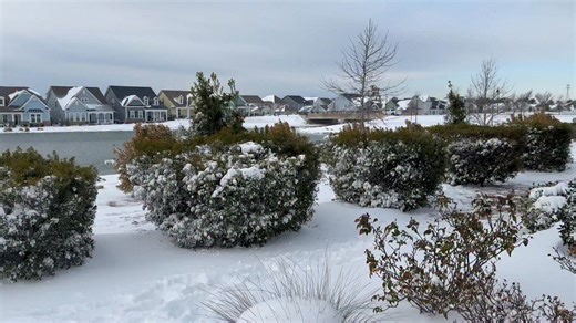 9:30am update from the Evans house along River Road in New Hanover County. #winterstorm #snow | Jon Evans Wect