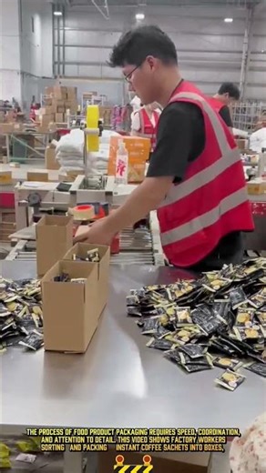 Daily Worker Process of Packing Instant Coffee Sachets #dailywork