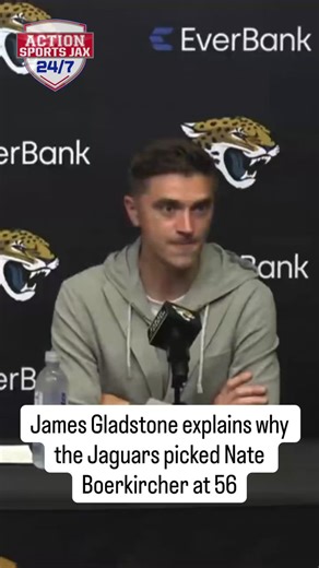 So James Gladstone, Tony Boselli and Liam Coen walk into a press conference. They say they will draft together and help their staff get the players they want. Yet, everyone on media is stating James thinks he’s the smartest in every room. He started the TE run.. stay ahead JG