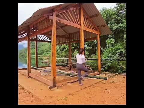 Villagers Work Together to Move a Small House