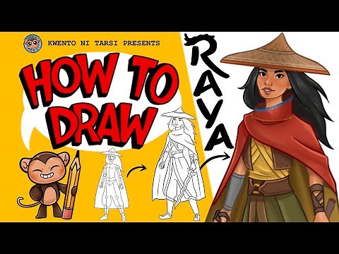 How to draw Raya [Raya and the last dragon] (step-by-step)