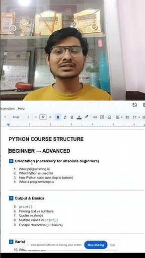 Python Course Structure #python #programming #coding #ai