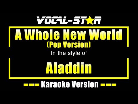 A Whole New World (Pop Version) Vocals Karaoke | Aladdin (Disney) Karaoke Version (With Vocals)