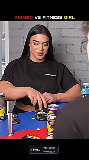 AKIMBO vs Fitness girl 🔥💀 #armwrestlingworkout