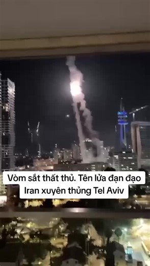 Tel Aviv - Vòm sắt thất thủ, đạn đạo xuyên thẳng vào trung tâm #iran #israel