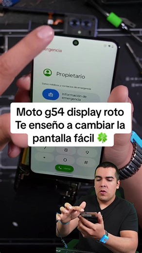 Hoy llego al taller un Motorola g54 con la pantalla rota, te enseño a cambiarla de manera fácil #reparaciondecelulares #reparacion #display #electronica #motorola