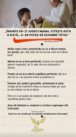 Înainte să-ți judeci mama, citește asta o dată… S-ar putea să schimbe totul 👍