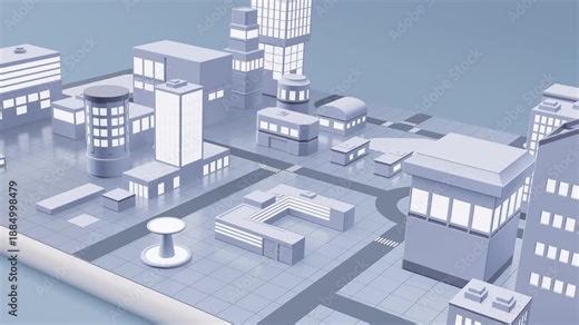 Augmented reality city map growing from modern smartphone screen footage