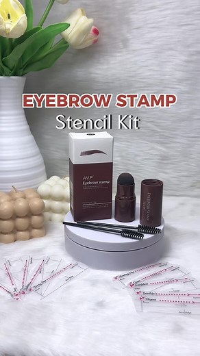 Achieve Perfect Shape Eyebrows with this Stamp Stencil Kit